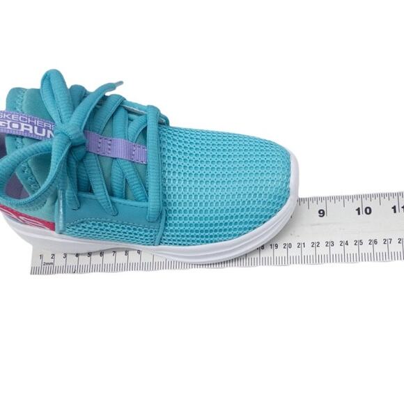 SKECHERS GORUN FAST VALOR Sneakers Turquoise Pink Girl's Size 12 - Picture 8 of 8